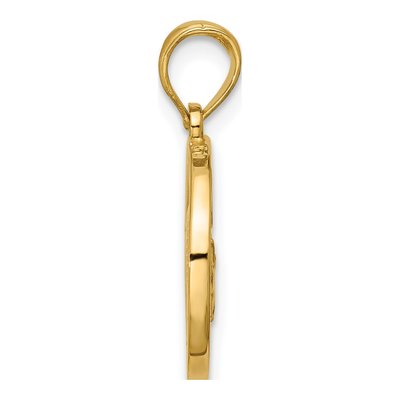 14K Yellow Gold Taurus Zodiac Pendant – view 2