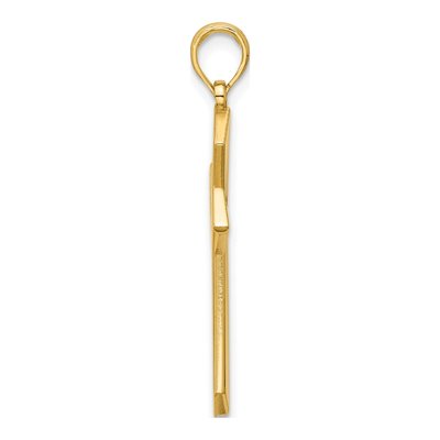 14K Yellow Gold Christian Cross Pendant – view 2