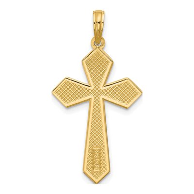14K Yellow Gold Christian Cross Pendant – view 3