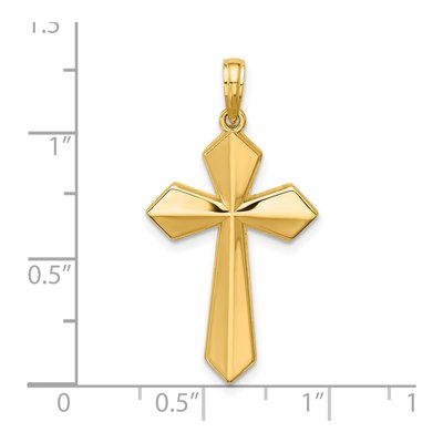 14K Yellow Gold Christian Cross Pendant – view 4