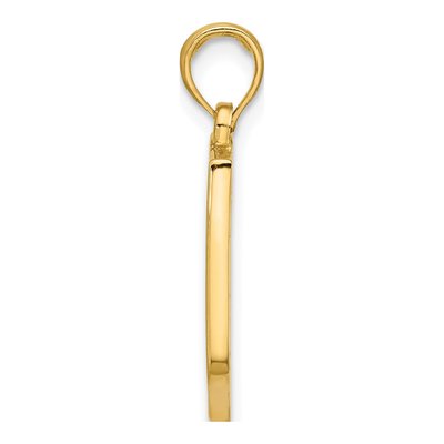 14K Yellow Gold Shield Cross Pendant – view 2