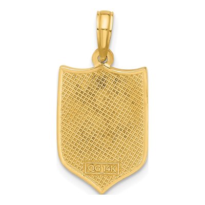 14K Yellow Gold Shield Cross Pendant – view 3