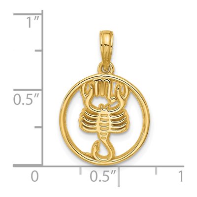 14K Yellow Gold Scorpio Pendant – view 4