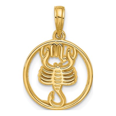 14K Yellow Gold Scorpio Pendant