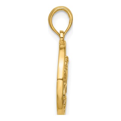 14K Yellow Gold Cancer Zodiac Pendant – view 2