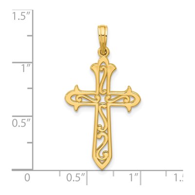 14K Yellow Gold Cross Pendant – view 4