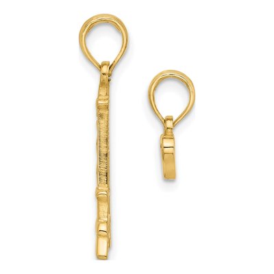 14K Yellow Gold Eiffel Tower Heart Set Pendant – view 2