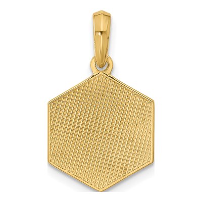14K Yellow Gold D20 Dice Pendant – view 3