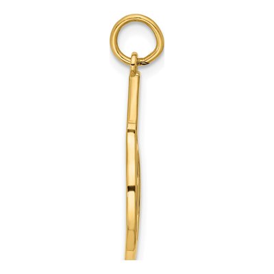 14K Yellow Gold Tennis Racket Pendant – view 2