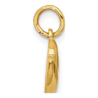 14K Yellow Gold Green Enamel Pistachio Pendant – view 2