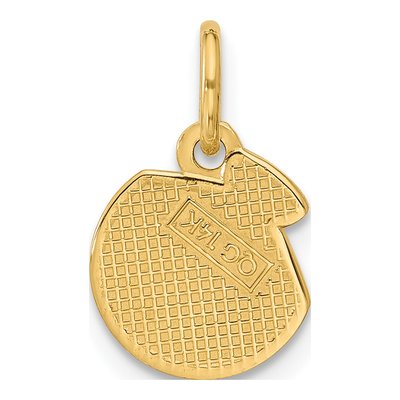 14K Yellow Gold Textured Seashell Pendant – view 3