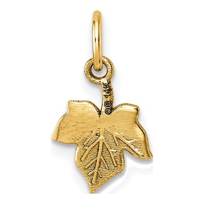 14K Yellow Gold Leaf Pendant – view 4