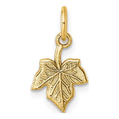 14K Yellow Gold Leaf Pendant