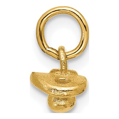 14K Yellow Gold Baby Pacifier Pendant – view 2