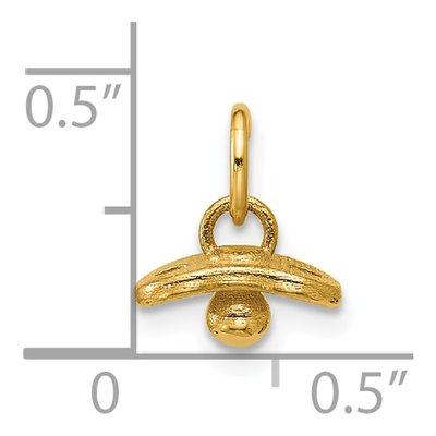 14K Yellow Gold Baby Pacifier Pendant – view 5