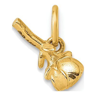 14K Yellow Gold 3D Flower Pendant – view 4
