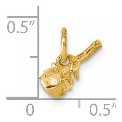 14K Yellow Gold 3D Flower Pendant – view 6