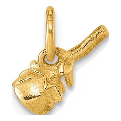 14K Yellow Gold 3D Flower Pendant
