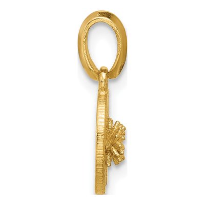 14K Yellow Gold Lily Pad Pendant – view 2