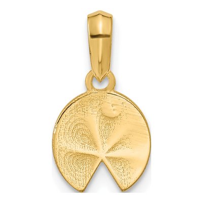 14K Yellow Gold Lily Pad Pendant – view 3