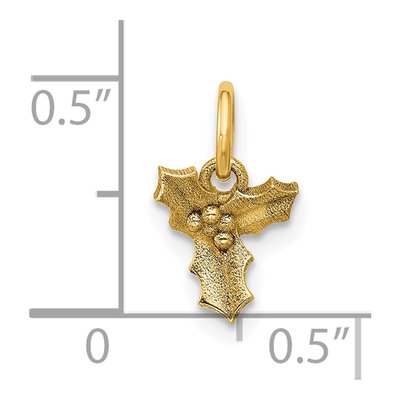 14K Yellow Gold Holly Pendant – view 5