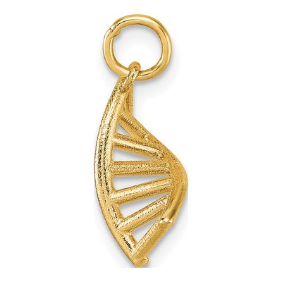 14K Yellow Gold 3D DNA Pendant – view 3