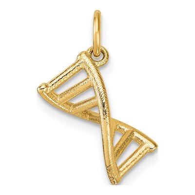 14K Yellow Gold 3D DNA Pendant – view 4