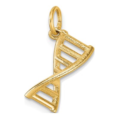 14K Yellow Gold 3D DNA Pendant – view 5