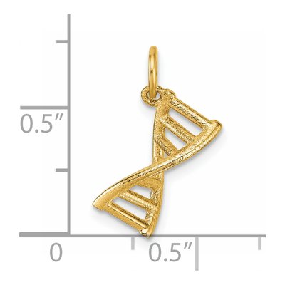 14K Yellow Gold 3D DNA Pendant – view 6