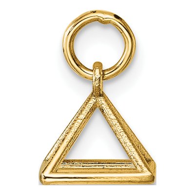 14K Yellow Gold Rectangular Pyramid Pendant – view 3