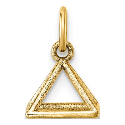 14K Yellow Gold Rectangular Pyramid Pendant – view 4