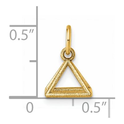 14K Yellow Gold Rectangular Pyramid Pendant – view 6