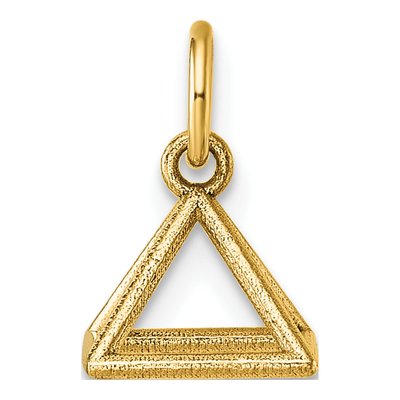 14K Yellow Gold Rectangular Pyramid Pendant