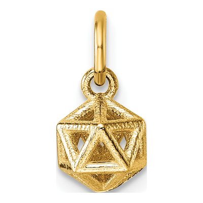 14K Yellow Gold Podium Pendant