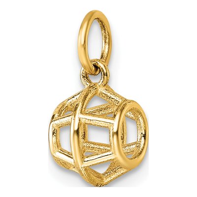 14K Yellow Gold Pentagon Pendant – view 5