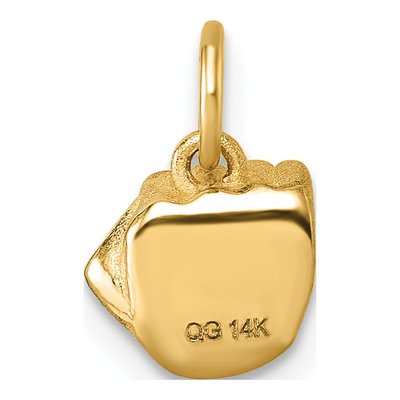 14K Yellow Gold Fist Hand Pendant – view 4