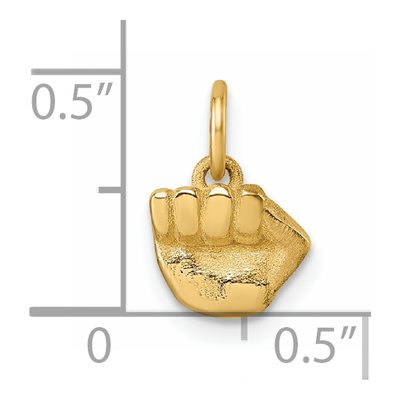 14K Yellow Gold Fist Hand Pendant – view 6