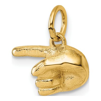 14K Yellow Gold Hand Pendant – view 5