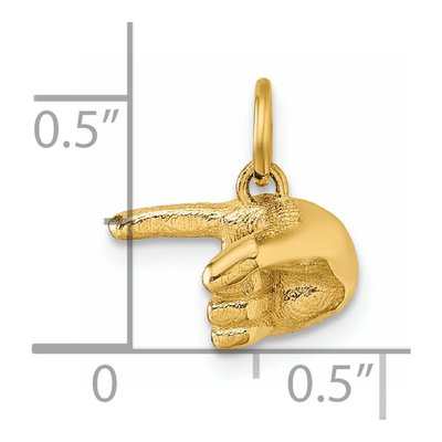 14K Yellow Gold Hand Pendant – view 6