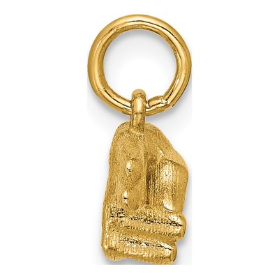 14K Yellow Gold 2-Finger Point Hand Pendant – view 2