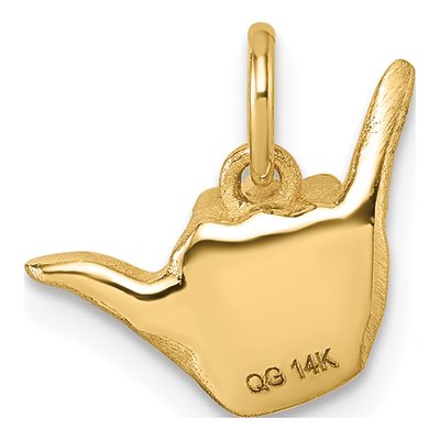 14K Yellow Gold Shaka Hand Pendant – view 4