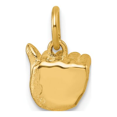 14K Yellow Gold ASL Letter 'a' Sign Pendant – view 4
