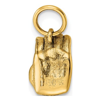 14K Yellow Gold ASL Fingerspelling Letter C Pendant – view 4