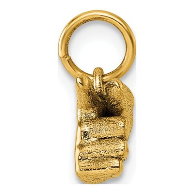 14K Yellow Gold ASL Sign Language Letter G Pendant – view 3