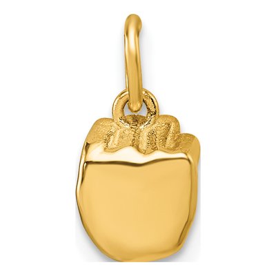 14K Yellow Gold ASL Sign Letter M Pendant – view 4