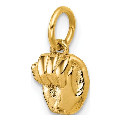 14K Yellow Gold ASL Sign Letter M Pendant – view 5