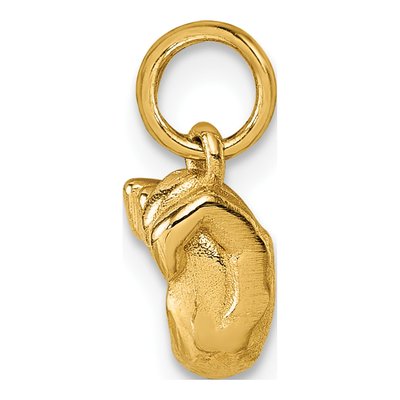 14K Yellow Gold ASL Sign Letter N Pendant – view 3