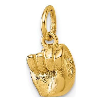 14K Yellow Gold ASL Sign Letter N Pendant – view 5