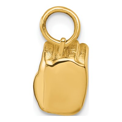 14K Yellow Gold ASL Sign Language Letter O Pendant – view 4