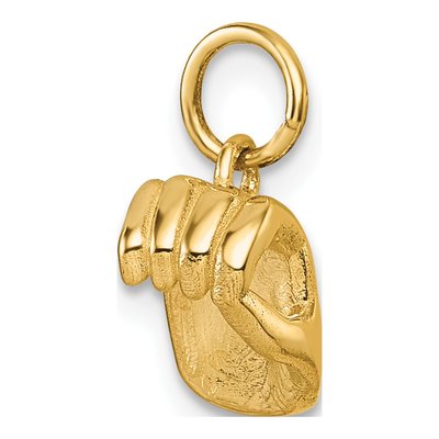 14K Yellow Gold ASL Sign Language Letter O Pendant – view 5